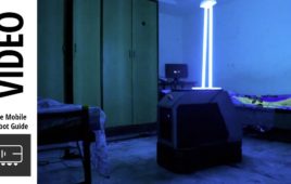 Anscer Robotics UV robot disinfects a room with UV light