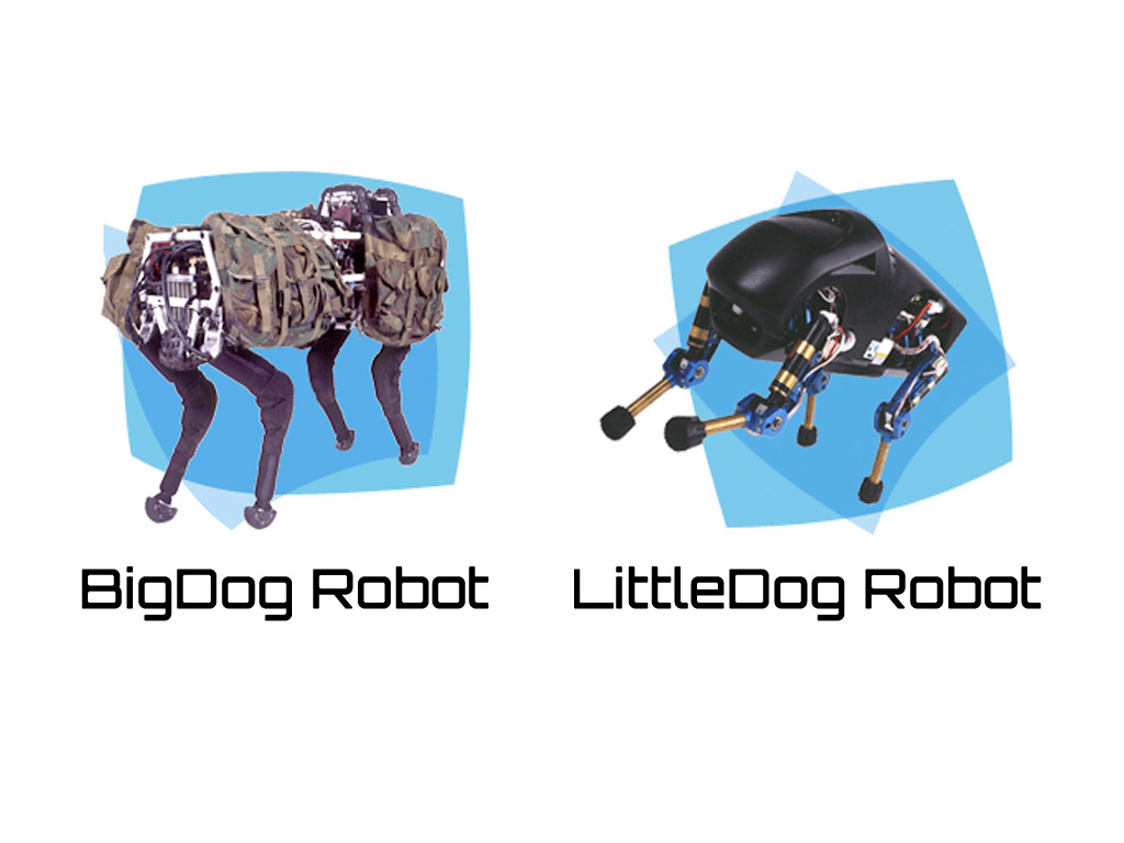 Boston Dynamics BigDog and LittleDog