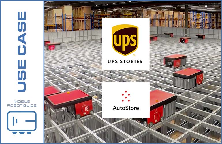 UPS logo and Autostore logo with USE CASE banner