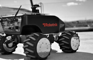 Robotnic robot on the sand