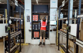 Geek+ robots operate in CEVA Logistics' new distribution center.