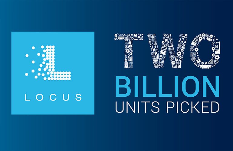 locus robotics logo with two billion units.