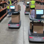 ODW Logistics robots at work in a warehouse.