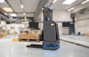 Mobile Industrial Robots incorporated new AI capabilities into the MiR1200 Pallet Jack in March 2024.