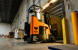 FoxBot ATL operating on a loading dock such as that of Walmart.
